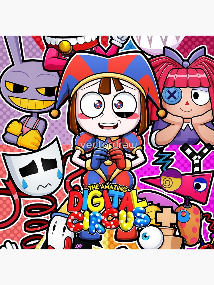 The Amazing Digital Circus Fanart Throw Pillow - Image 2