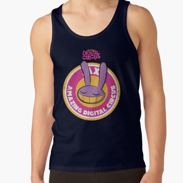 The Amazing Digital Circus Jax Circle Emblem Grunge Style Tank Top - Image 5