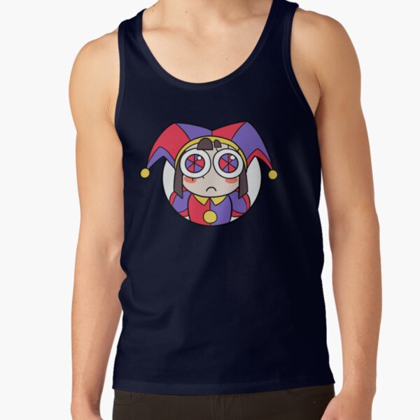 Pomni Head Icon Sticker T Shirt The Amazing Digital Circus Tank Top - Image 5