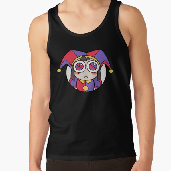 Pomni Head Icon Sticker T Shirt The Amazing Digital Circus Tank Top - Image 2