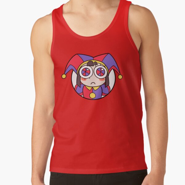 Pomni Head Icon Sticker T Shirt The Amazing Digital Circus Tank Top - Image 4
