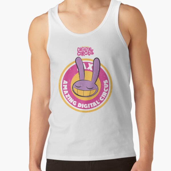 The Amazing Digital Circus Jax Circle Emblem Grunge Style Tank Top - Image 2