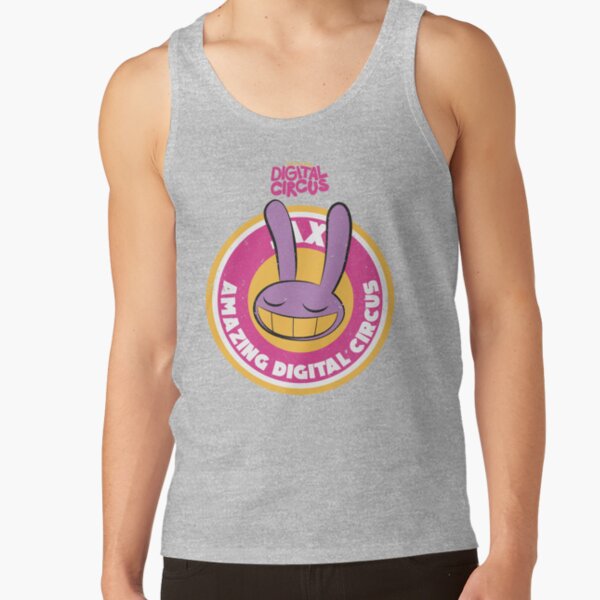 The Amazing Digital Circus Jax Circle Emblem Grunge Style Tank Top - Image 3