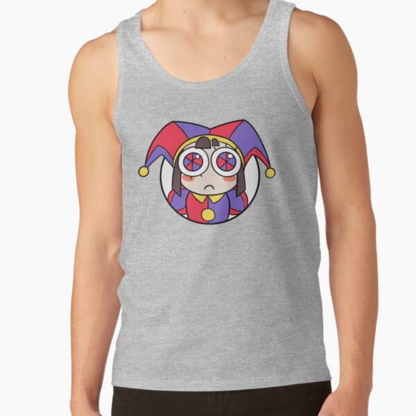 Pomni Head Icon Sticker T Shirt The Amazing Digital Circus Tank Top - Image 3