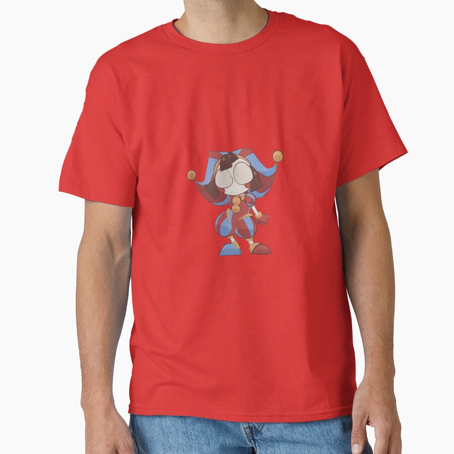 Pomni The Amazing Digital Circus Sticker T-shirt - Image 5