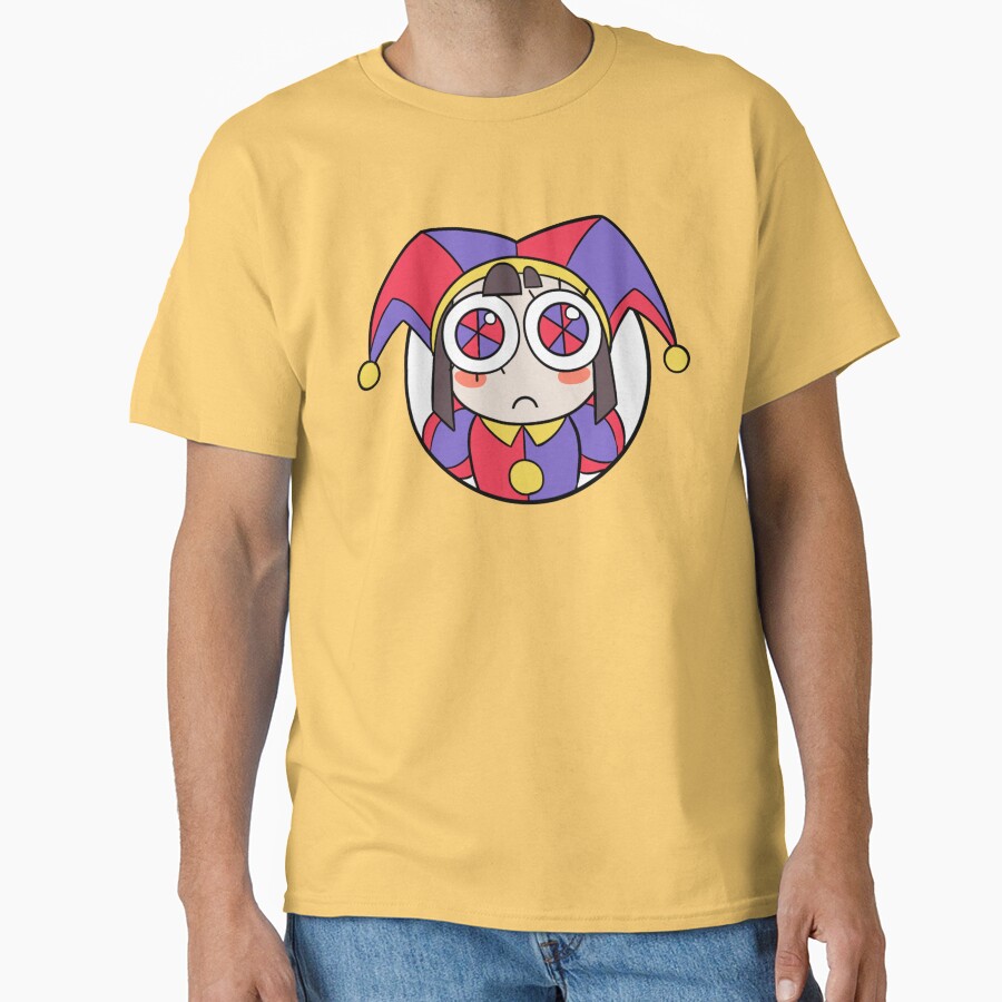 Pomni Head Icon Sticker T Shirt The Amazing Digital Circus T-shirt - Image 6