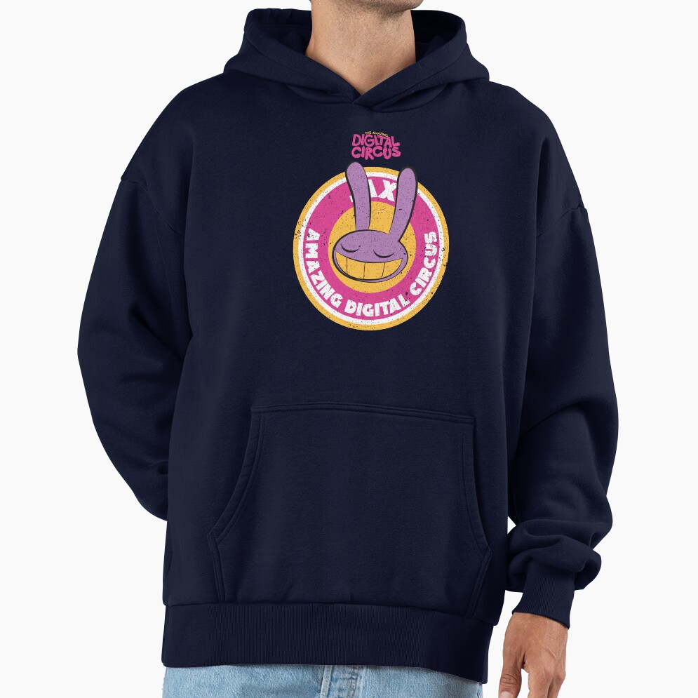 The Amazing Digital Circus Jax Circle Emblem Grunge Style Hoodie - Image 5