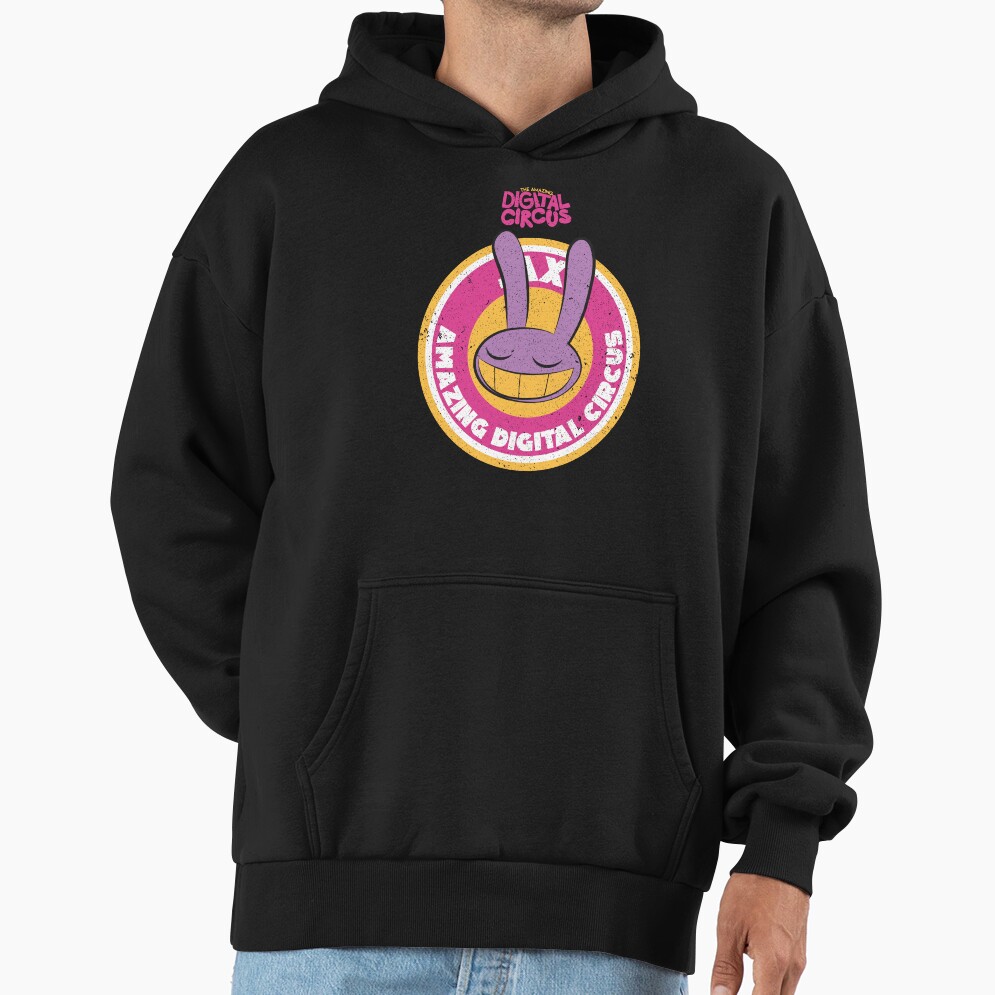 The Amazing Digital Circus Jax Circle Emblem Grunge Style Hoodie