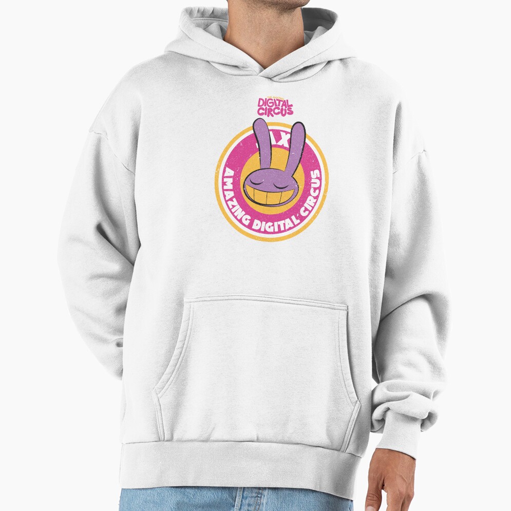 The Amazing Digital Circus Jax Circle Emblem Grunge Style Hoodie - Image 2