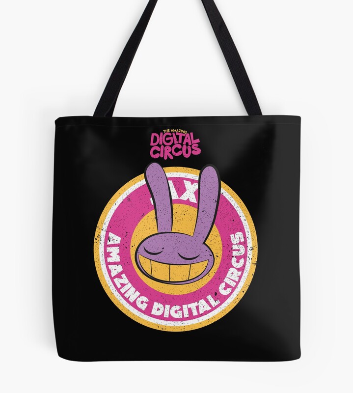 The Amazing Digital Circus Jax Circle Emblem Grunge Style Tote Bag