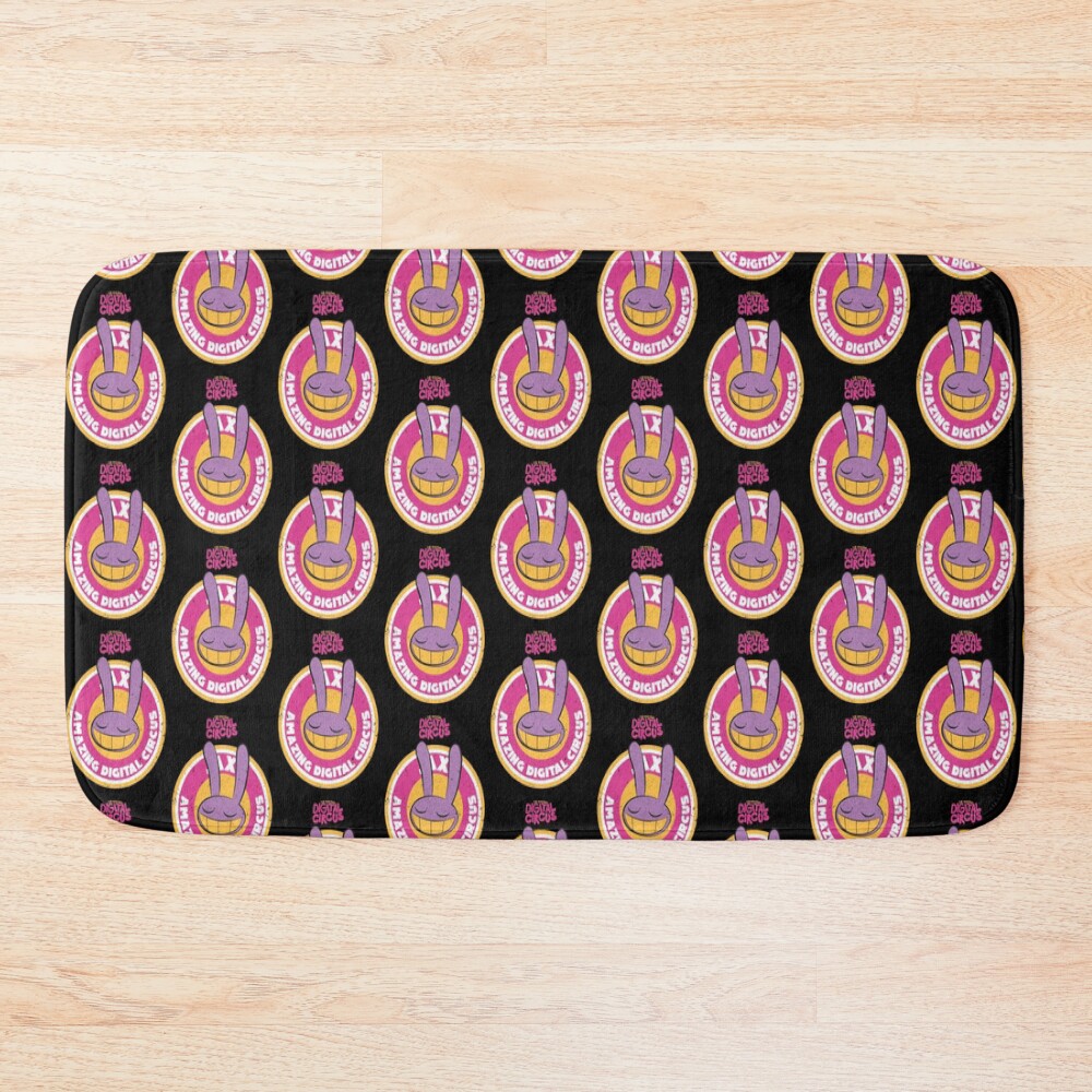 The Amazing Digital Circus Jax Circle Emblem Grunge Style Bath Mat