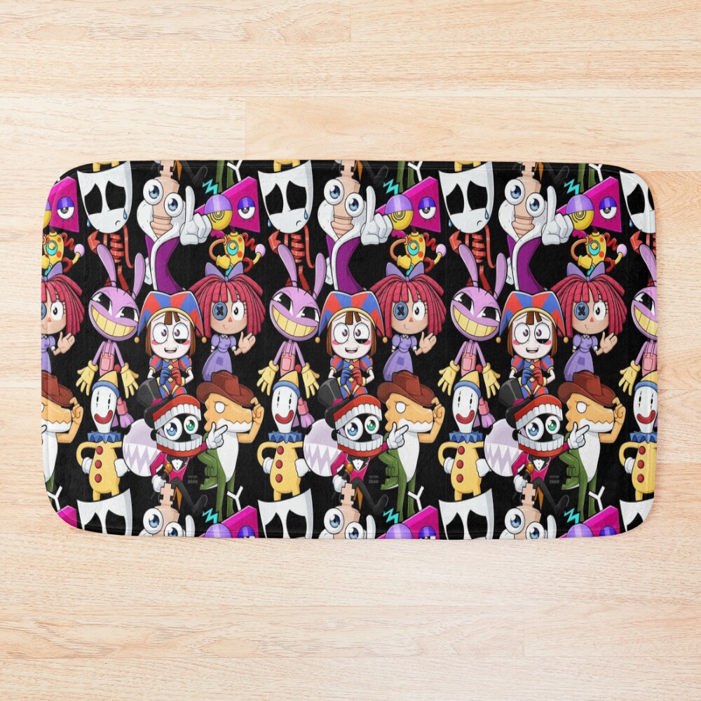 The Amazing Digital Circus Chibis Fanart Bath Mat