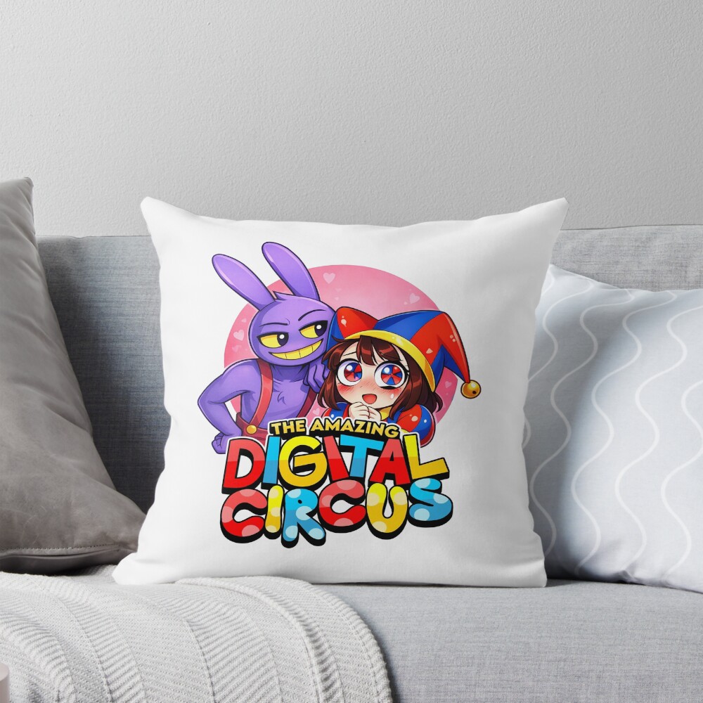Pomni And Jax Throw Pillow