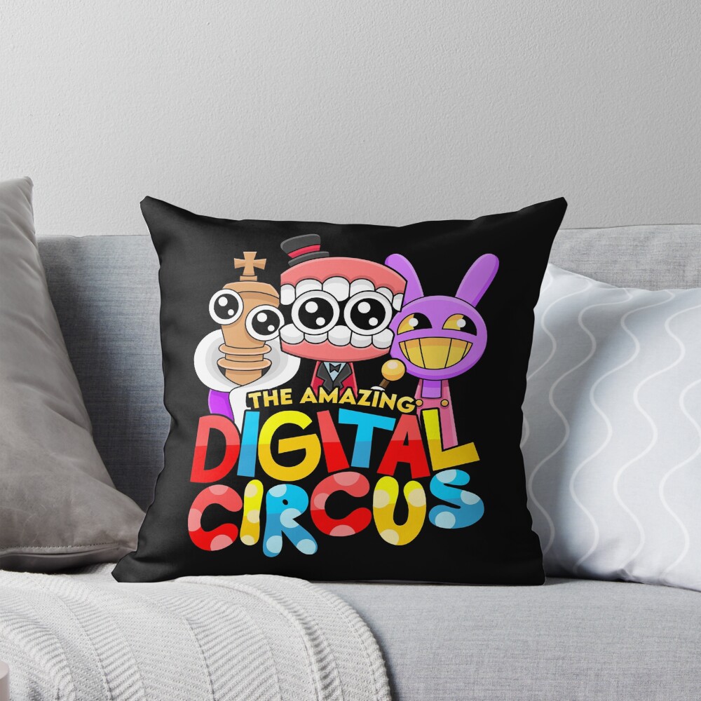 Amazing Digital Circus Characters Cute Design Throw Pillow