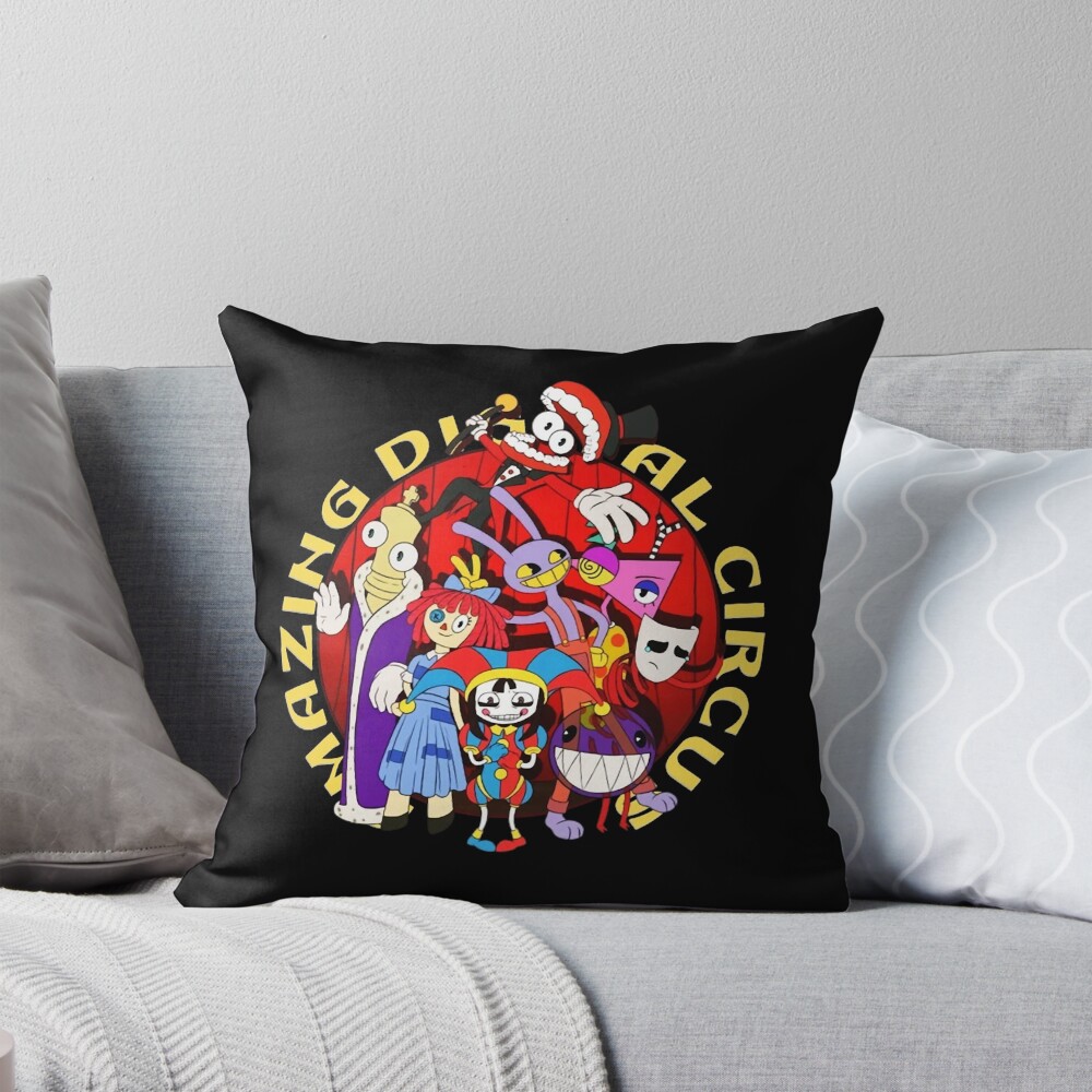 The Amazing Digital Circus Characters Throw Pillow