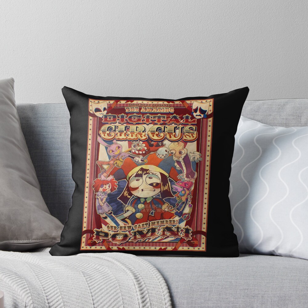 Welcome To The Amazing Digital Circus Throw Pillow