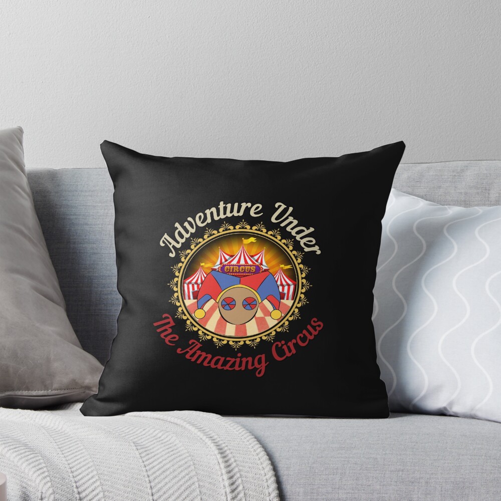 The Amazing Circus Adventure Under Circus Throw Pillow
