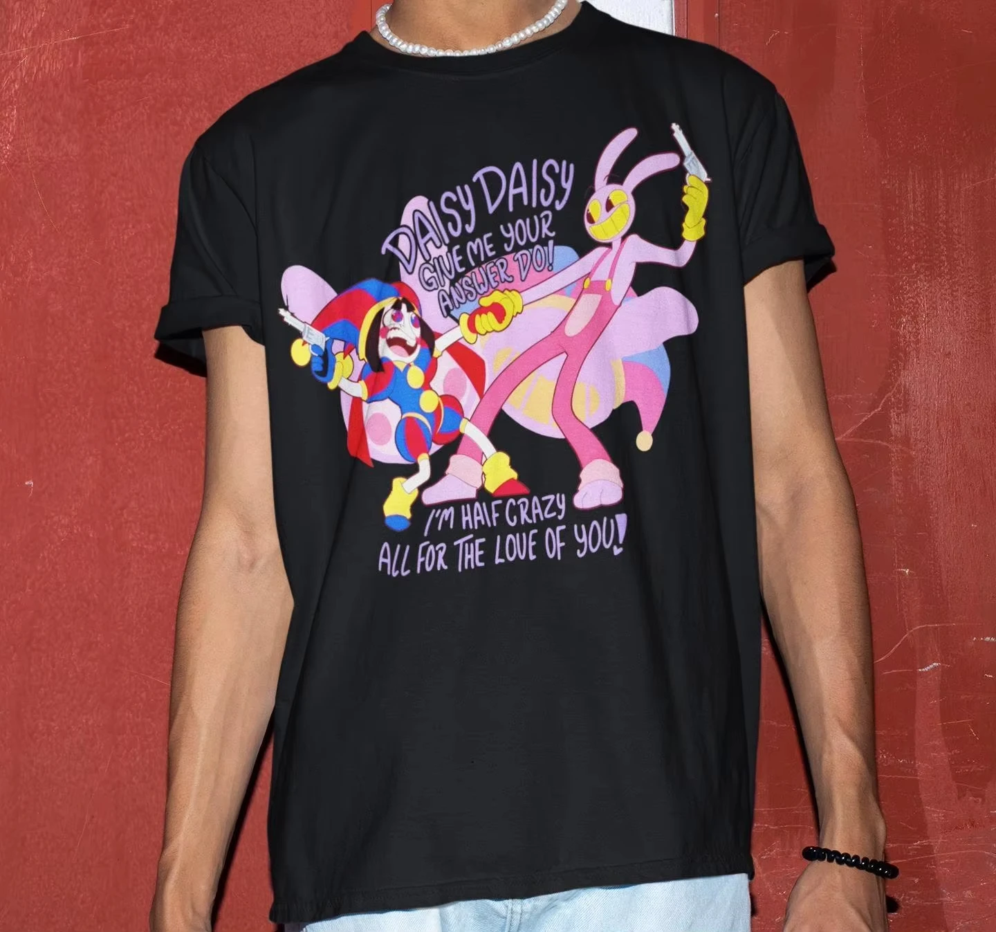 Digital Circus Daisy, Daisy, Give Me Your Answer Do T-shirt - Image 2