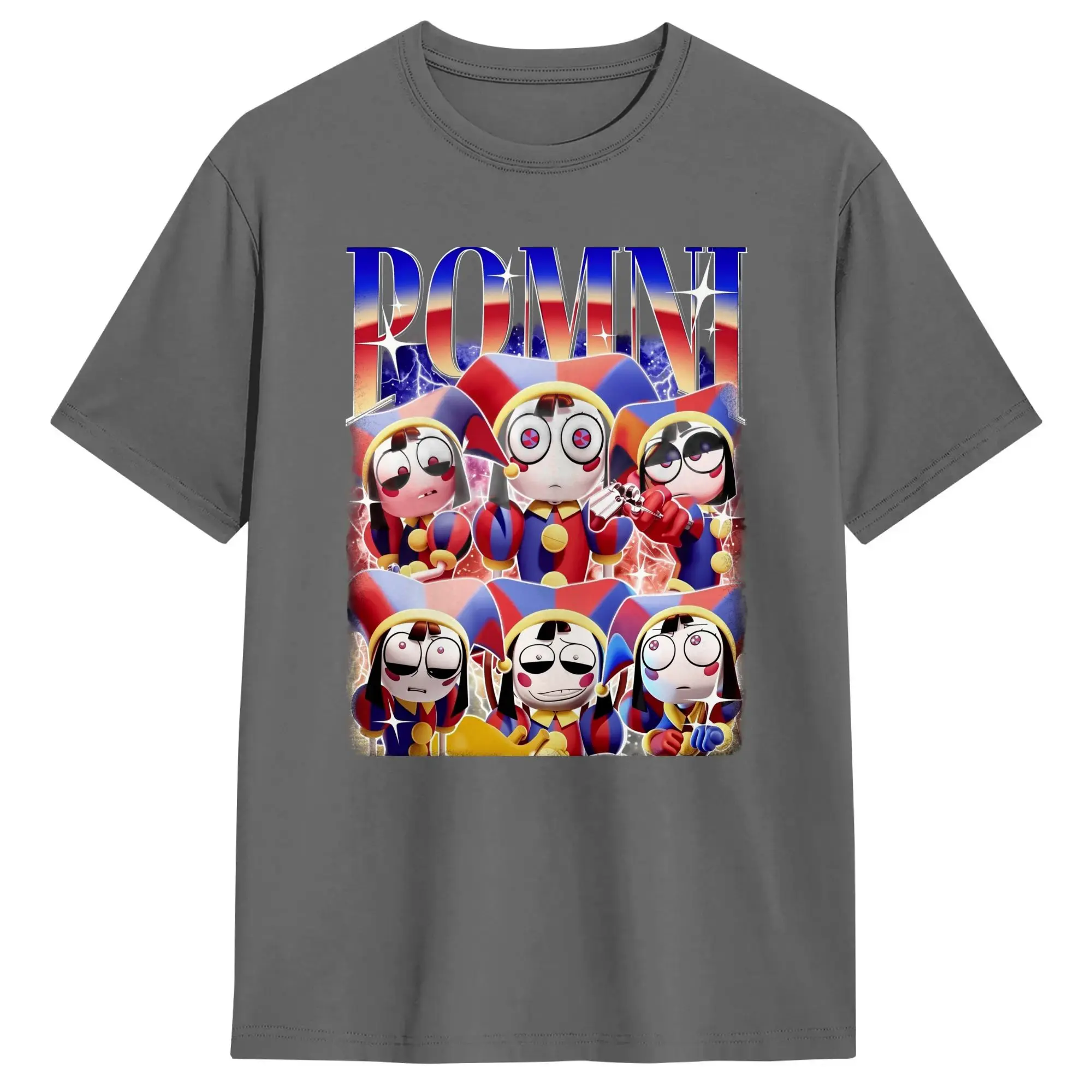 90s Vintage Digital Circus Pomni Bootleg Rap T-Shirt - Image 5