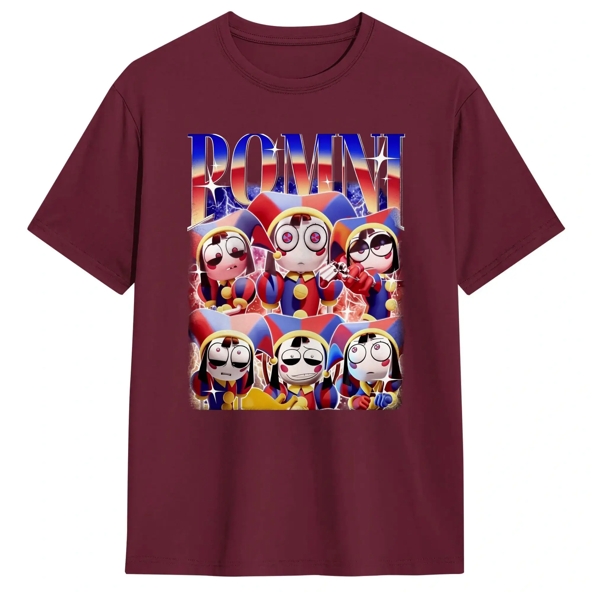 90s Vintage Digital Circus Pomni Bootleg Rap T-Shirt - Image 6