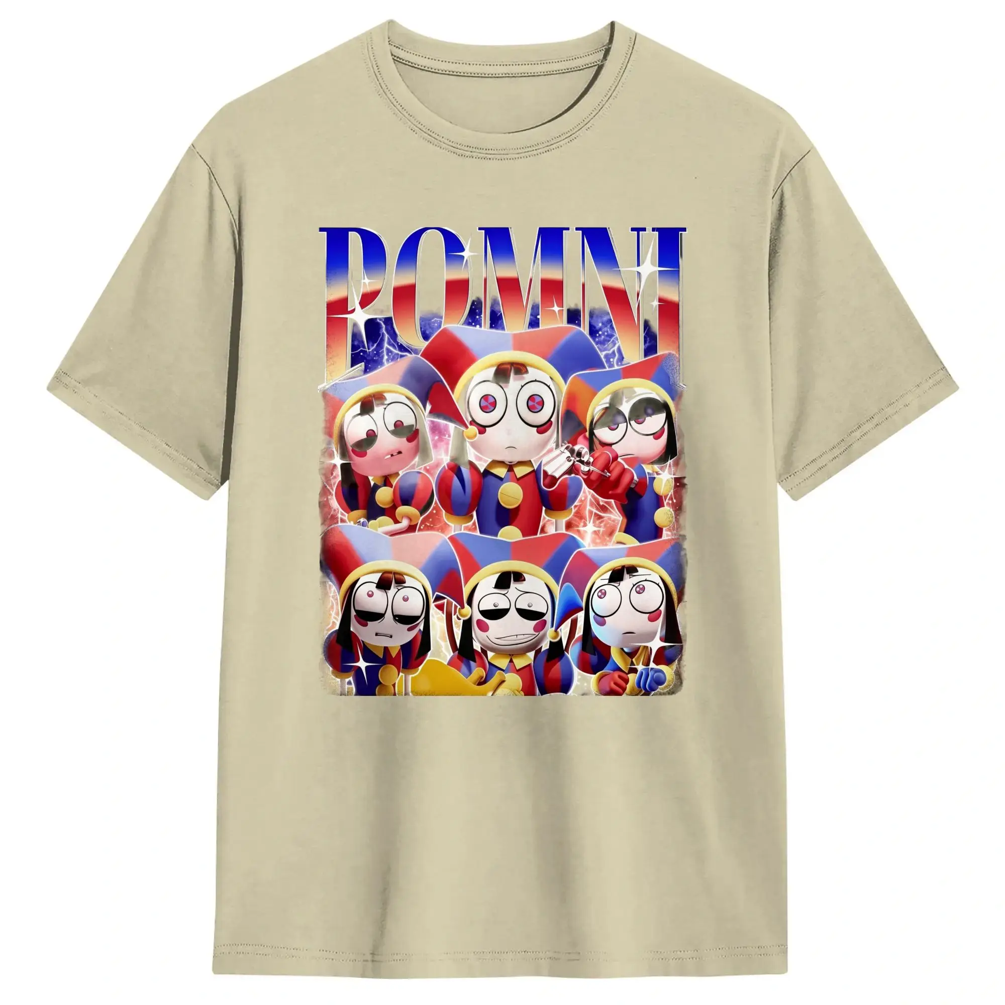 90s Vintage Digital Circus Pomni Bootleg Rap T-Shirt - Image 2