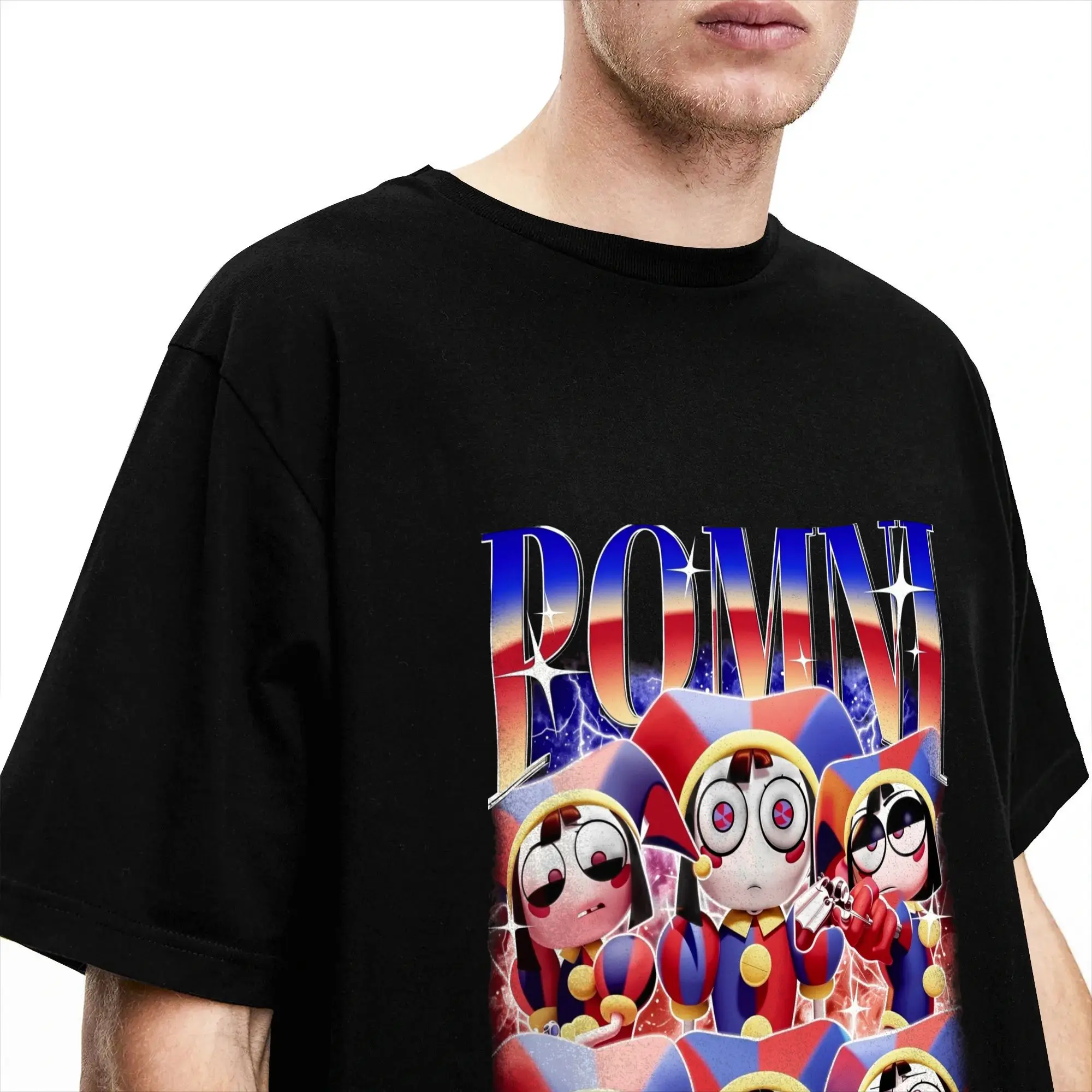 90s Vintage Digital Circus Pomni Bootleg Rap T-Shirt - Image 8